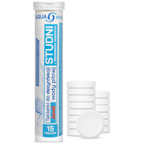 Tabletki do Dezynfekcji Studni i Zbiorników Wodnych AQUA shock Tuba 15szt. Tabletki do Dezynfekcji Studni i Zbiorników Wodnych AQUA shock Tuba 15szt.