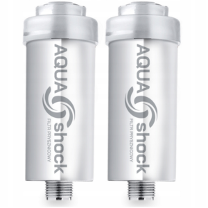 2x Filtr Prysznicowy AQUA shock Srebrny