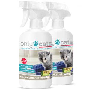 neutralizator-zapachu-moczu-do-kuwet-onylcats-1l Neutralizator Zapachu Moczu Kota 2w1 Only Cats 2 x 500ml