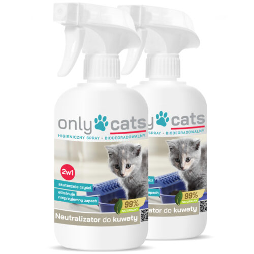 neutralizator-zapachu-moczu-do-kuwet-onylcats-1l Neutralizator Zapachu Moczu Kota 2w1 Only Cats 2 x 500ml